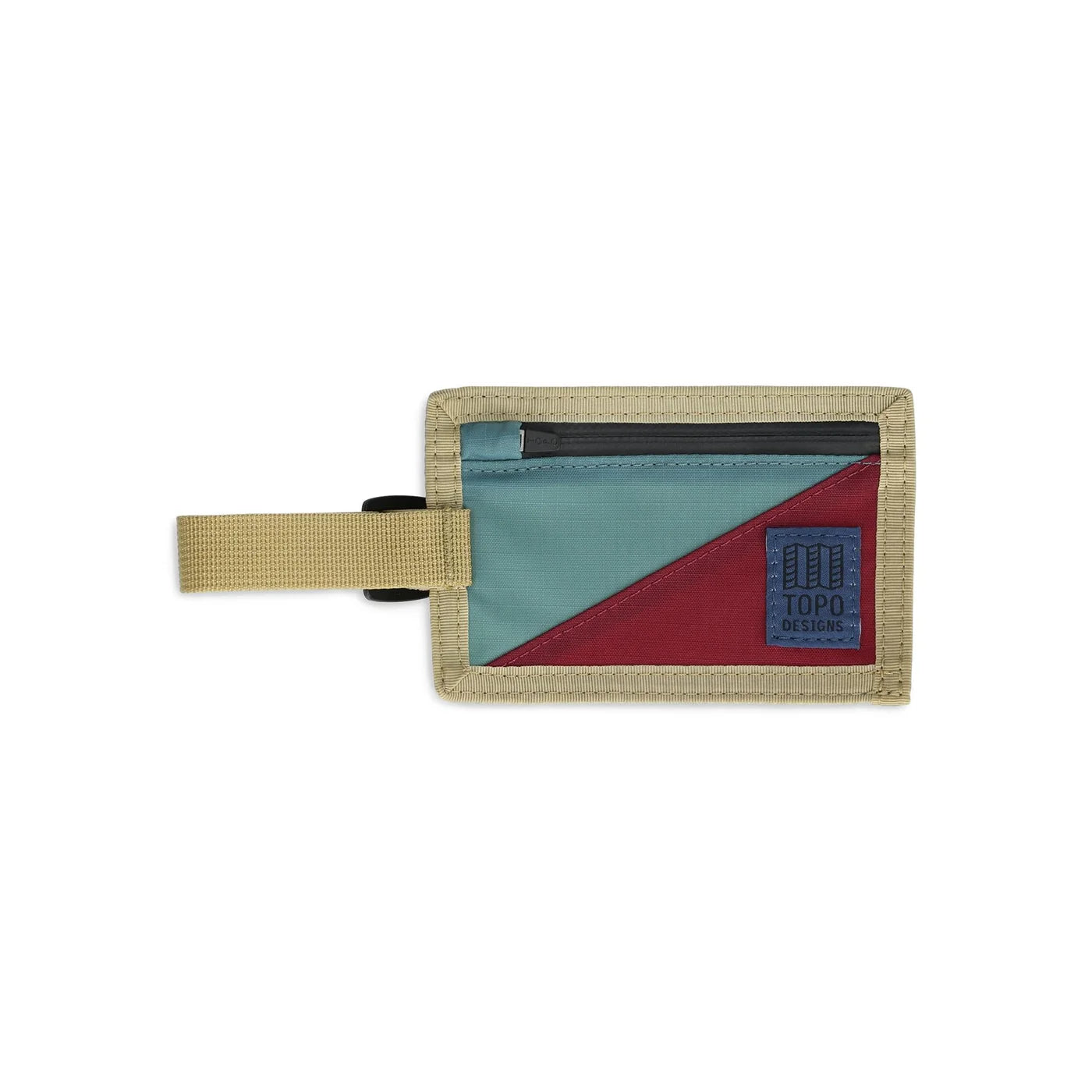 Topo Designs Luggage Tag, Sea Pine / Burgundy