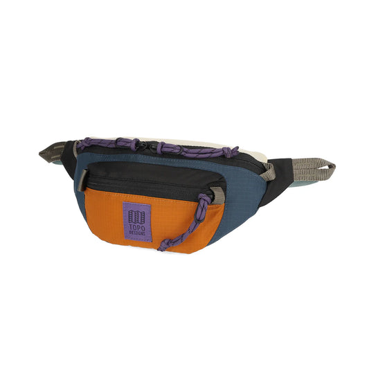 Topo Designs Mountain Waist Pack 2L, Pond Blue / Spice