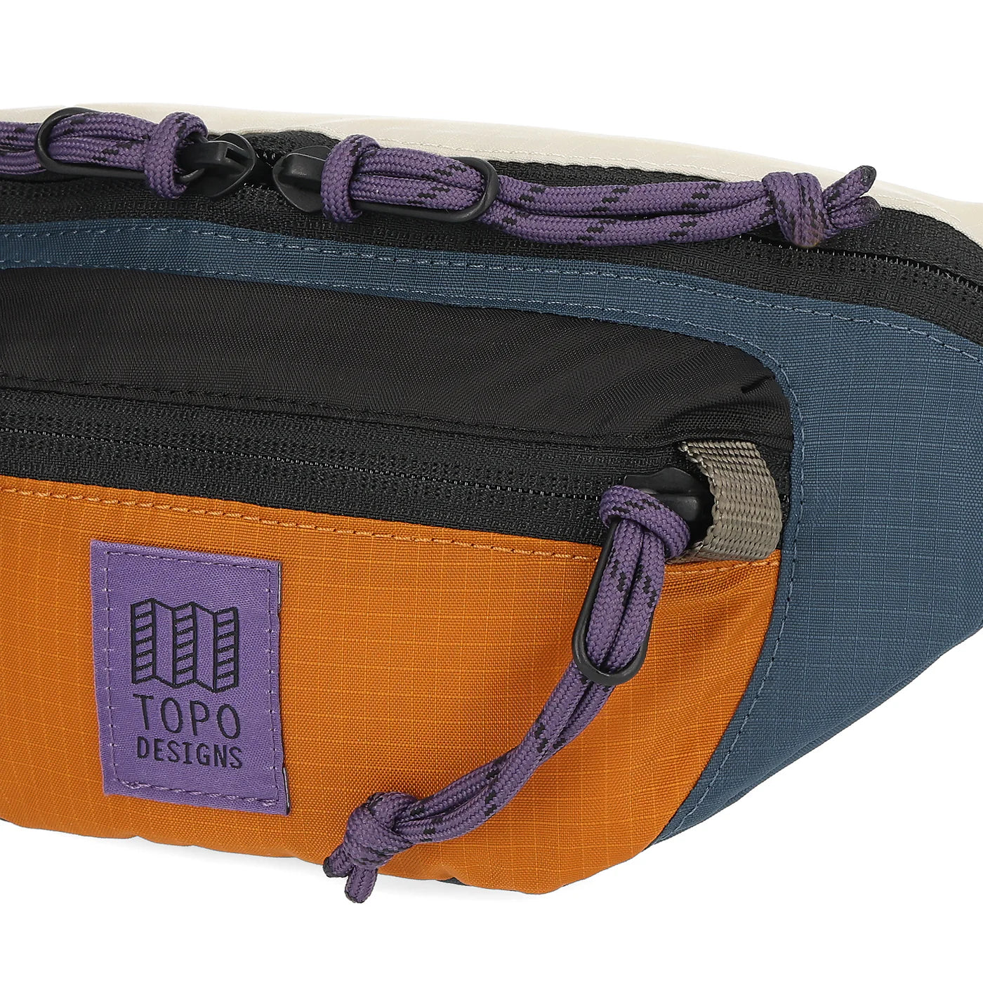 Topo Designs Mountain Waist Pack 2L, Pond Blue / Spice