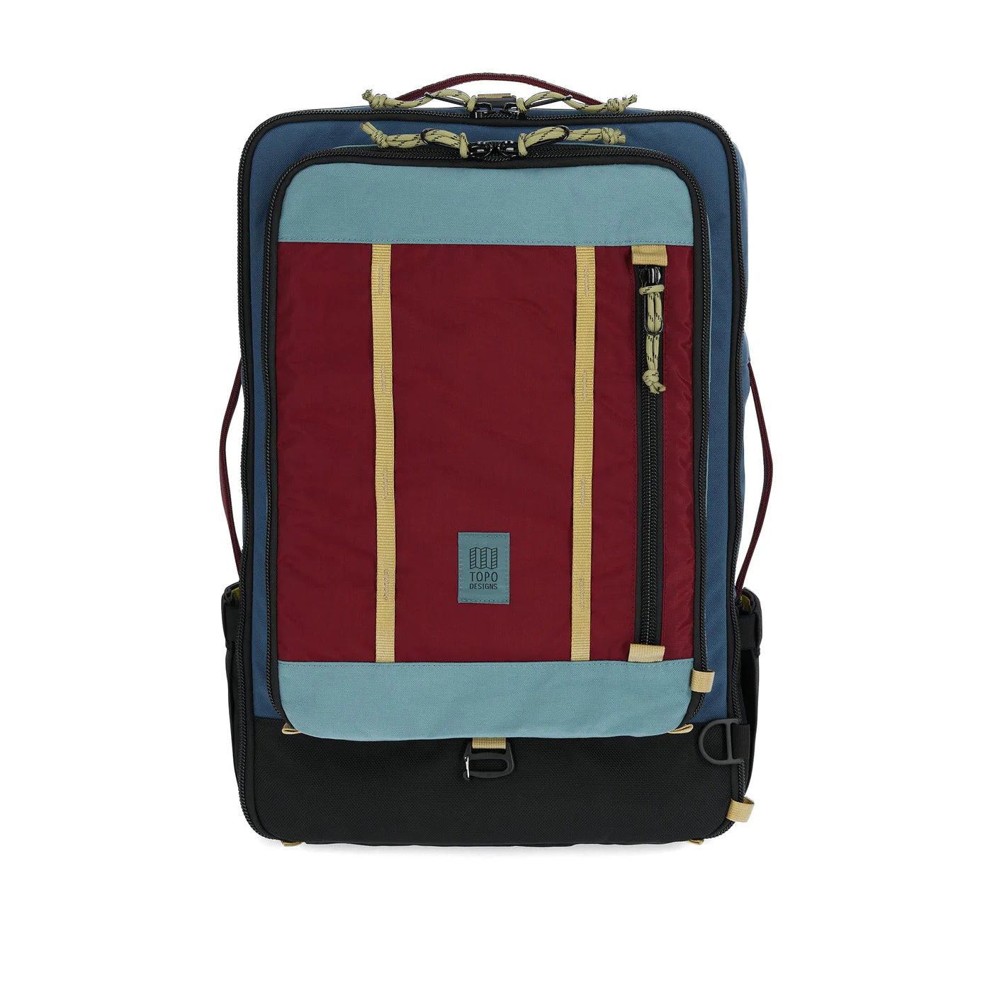 Topo Designs Global Travel Bag 40L, Dark Denim / Burgundy