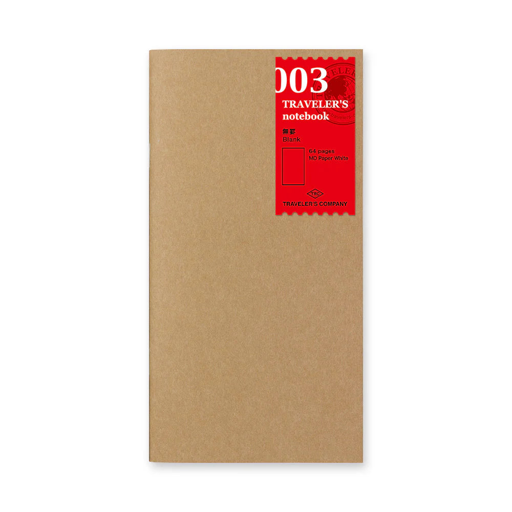 Traveler's Company 003. Blank Notebook Refill