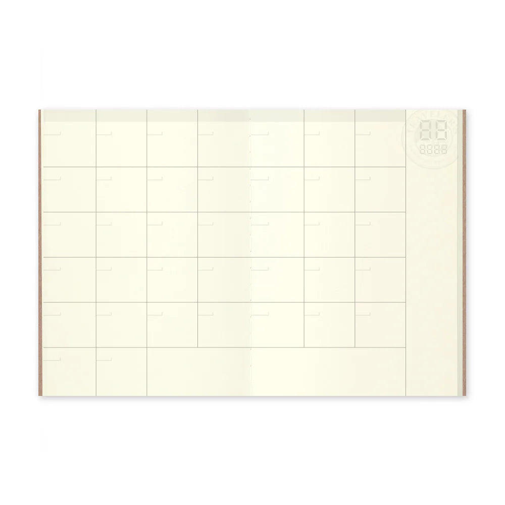 Traveler's Company 006. Free Monthly Diary Refill, Passport Size