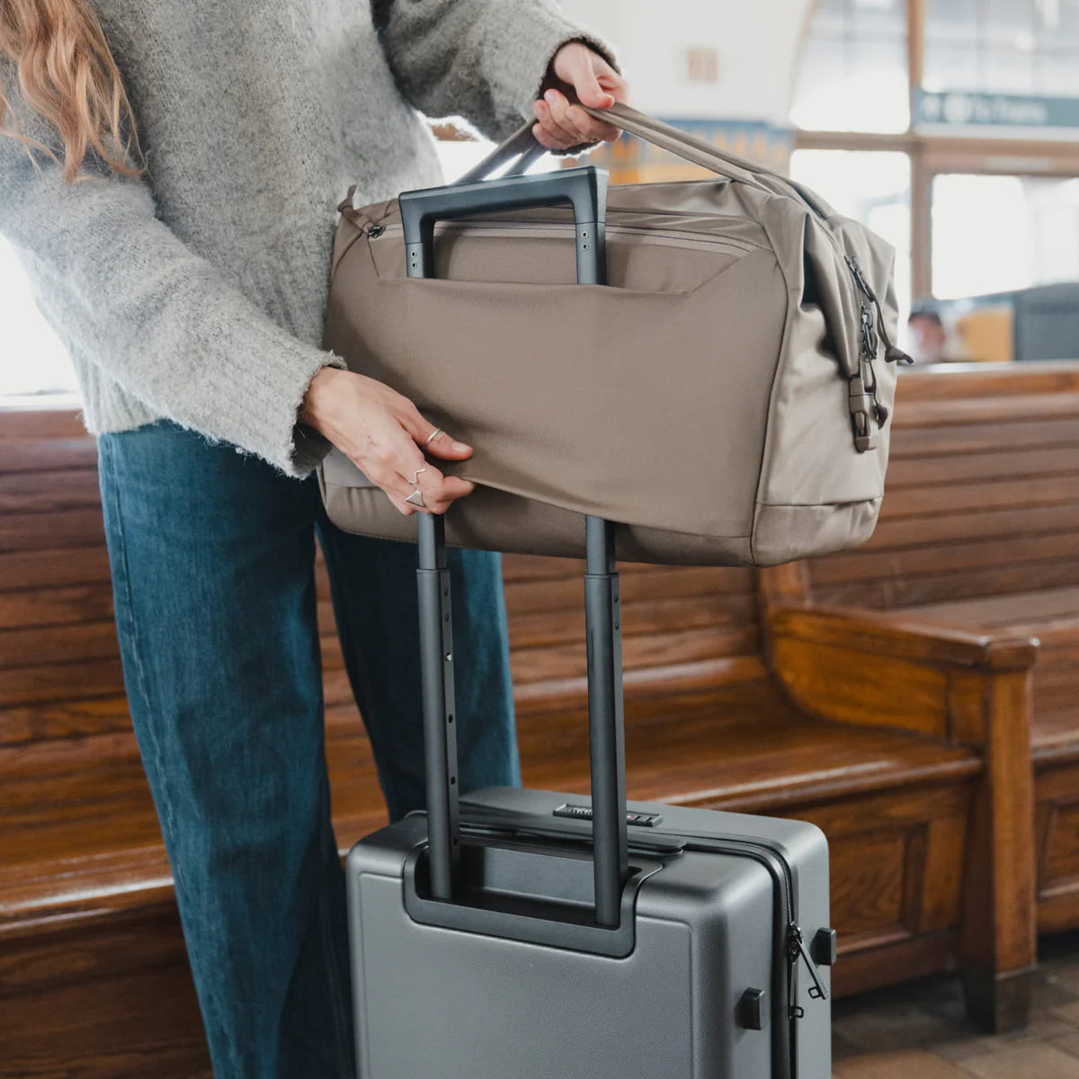 EVERGOODS Transit Duffel 25L, Fossil Brown