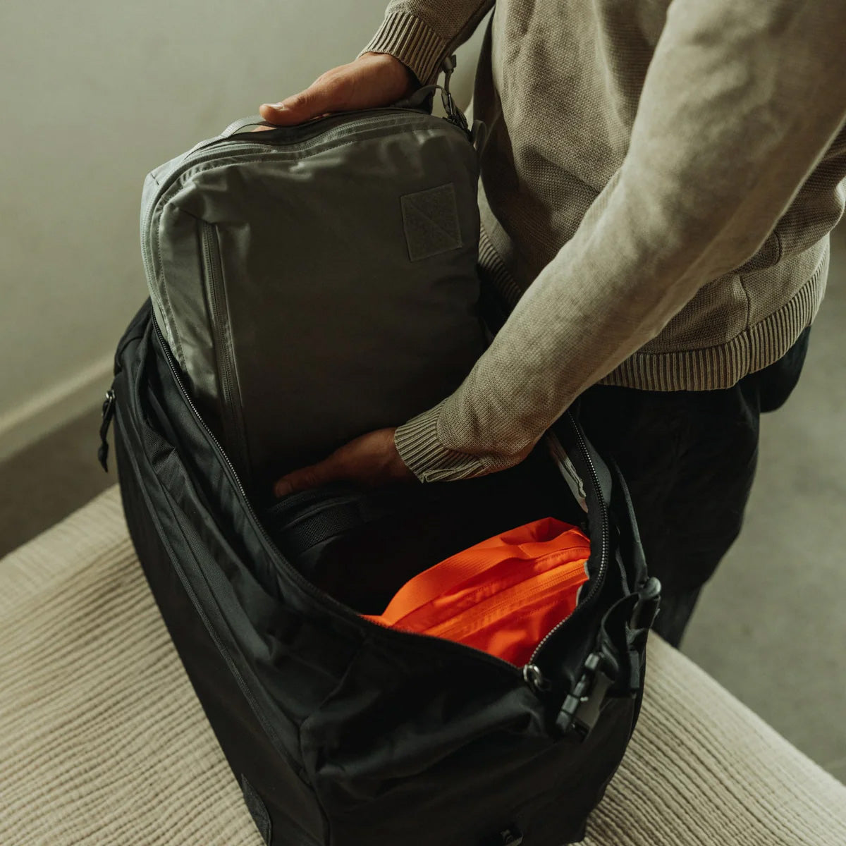 EVERGOODS Transit Duffel 35L (new strap), Solution Dyed Black