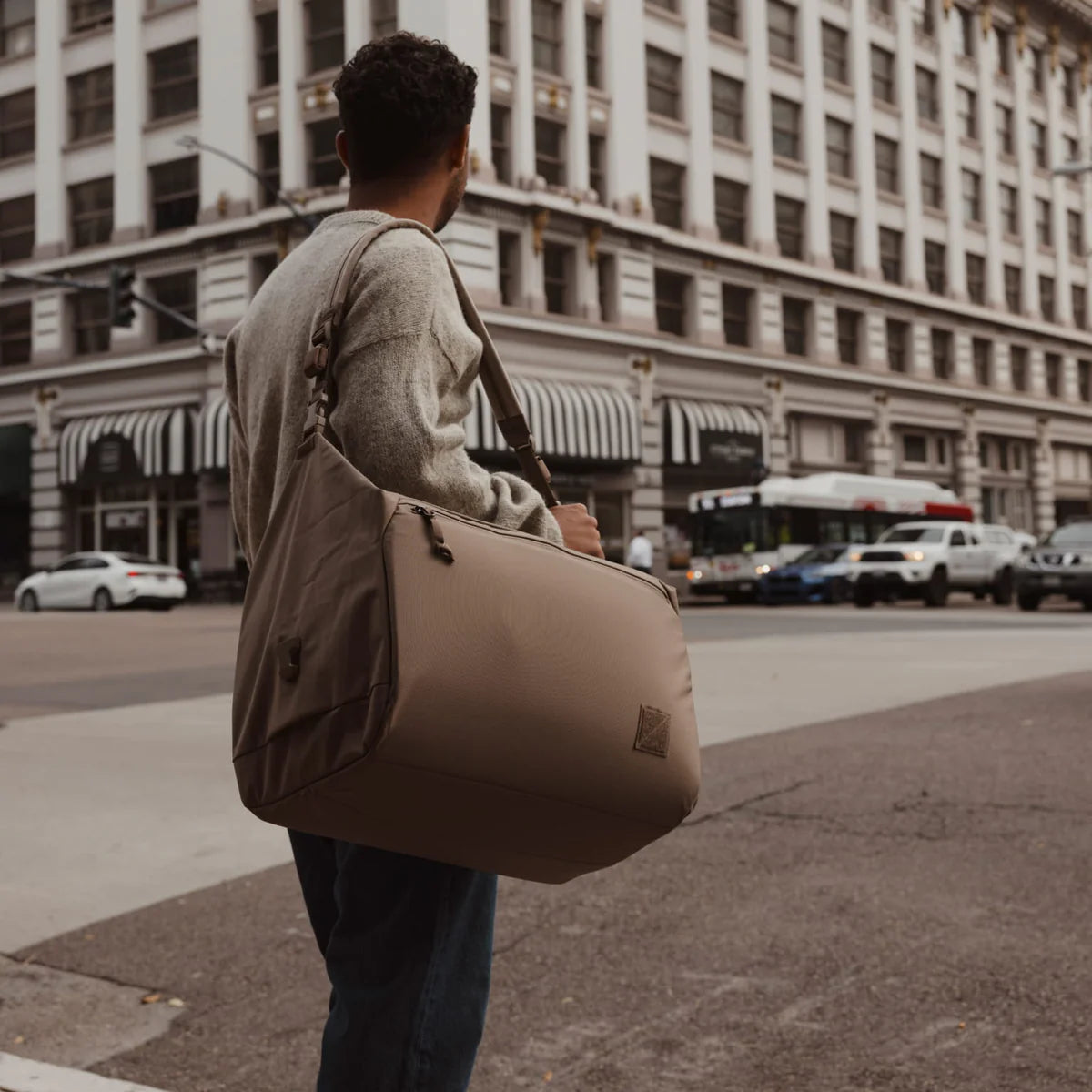 EVERGOODS Transit Duffel 35L (new strap), Fossil Brown