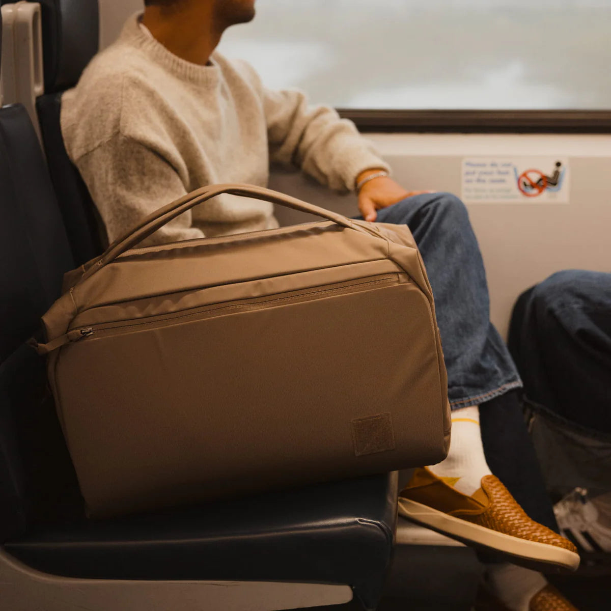 EVERGOODS Transit Duffel 35L (new strap), Fossil Brown
