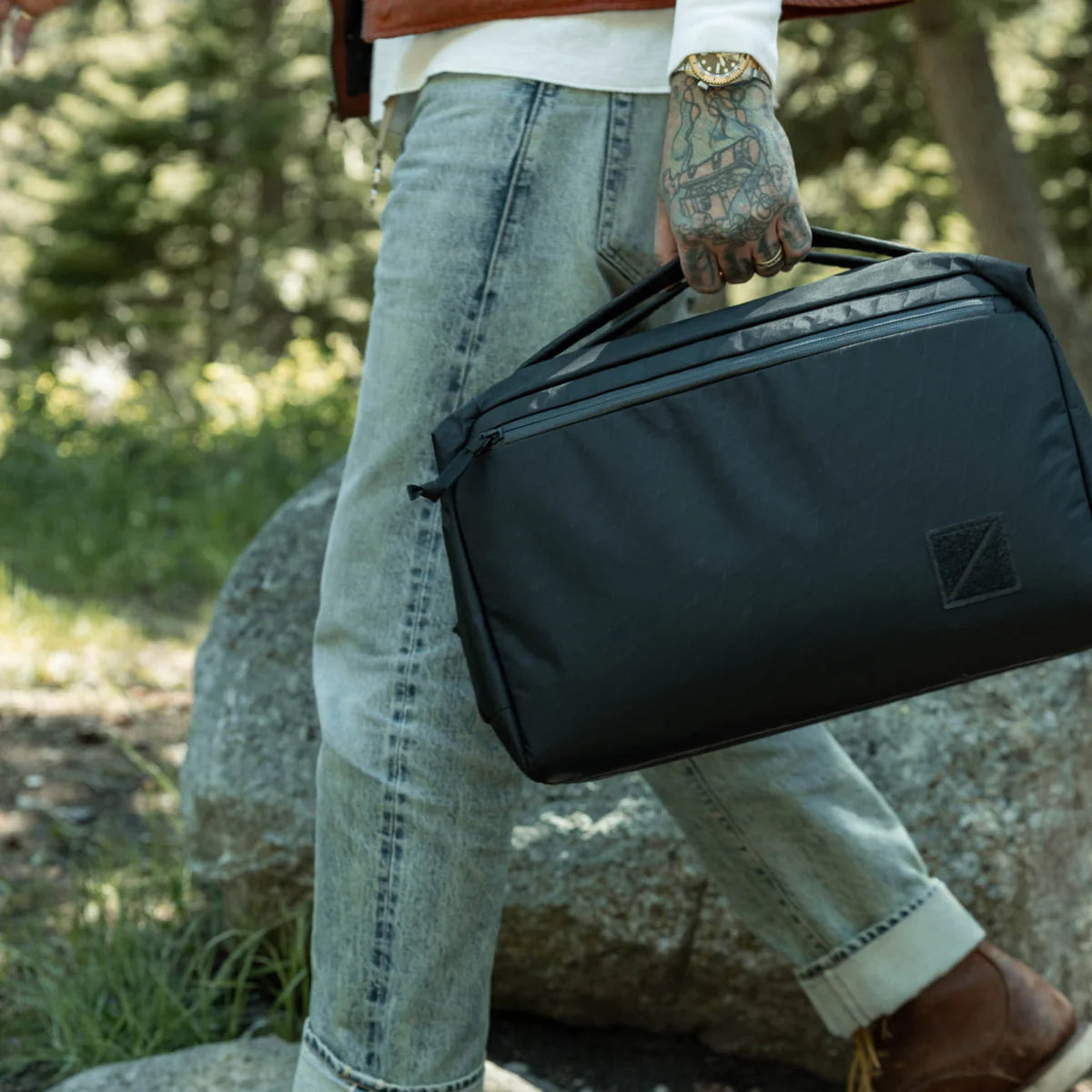 EVERGOODS Transit Duffel X-Pac Black/Coyote Brown, 25L