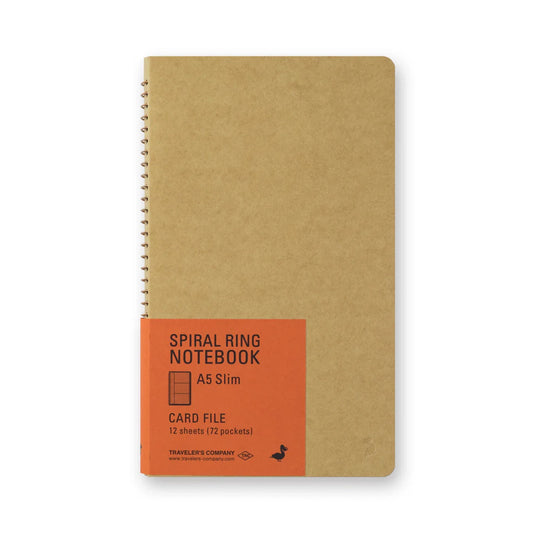 Traveler's Company Spiral Ring Notebook A5 Slim, Card File