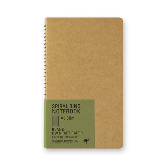 Traveler's Company Spiral Ring Notebook A5 Slim, DW Kraft
