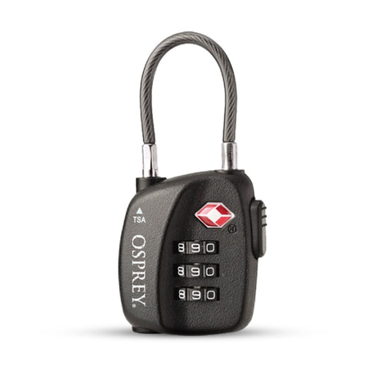 Osprey Travel Sentry® TSA 3 Dial Cable Lock, Black