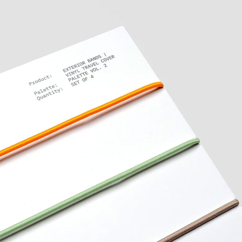 Cloth & Paper Exterior Bands Vinyl Travel Cover, Tangent, Matcha, Au Lait, & Café Noir