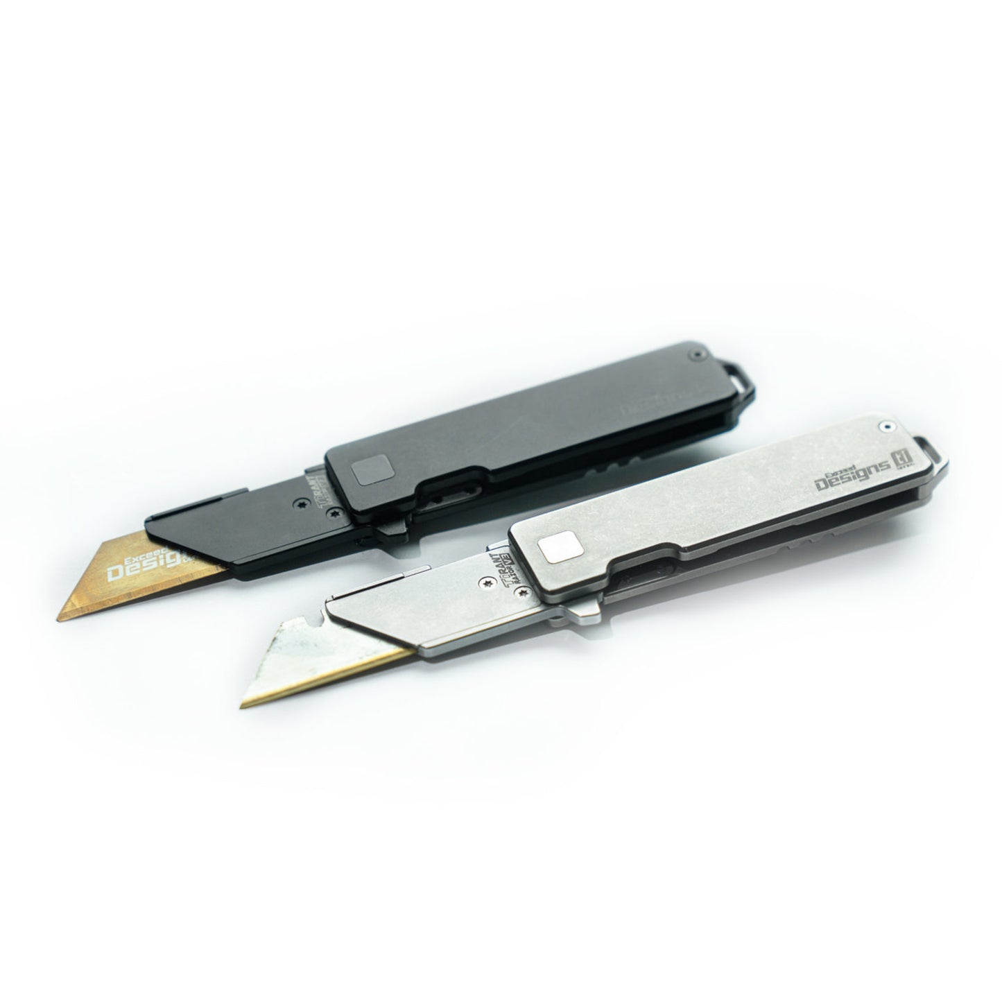 Exceed Designs TiRant RAZOR V3 Utility Knife, Jet-Black 6AL-4V Titanium