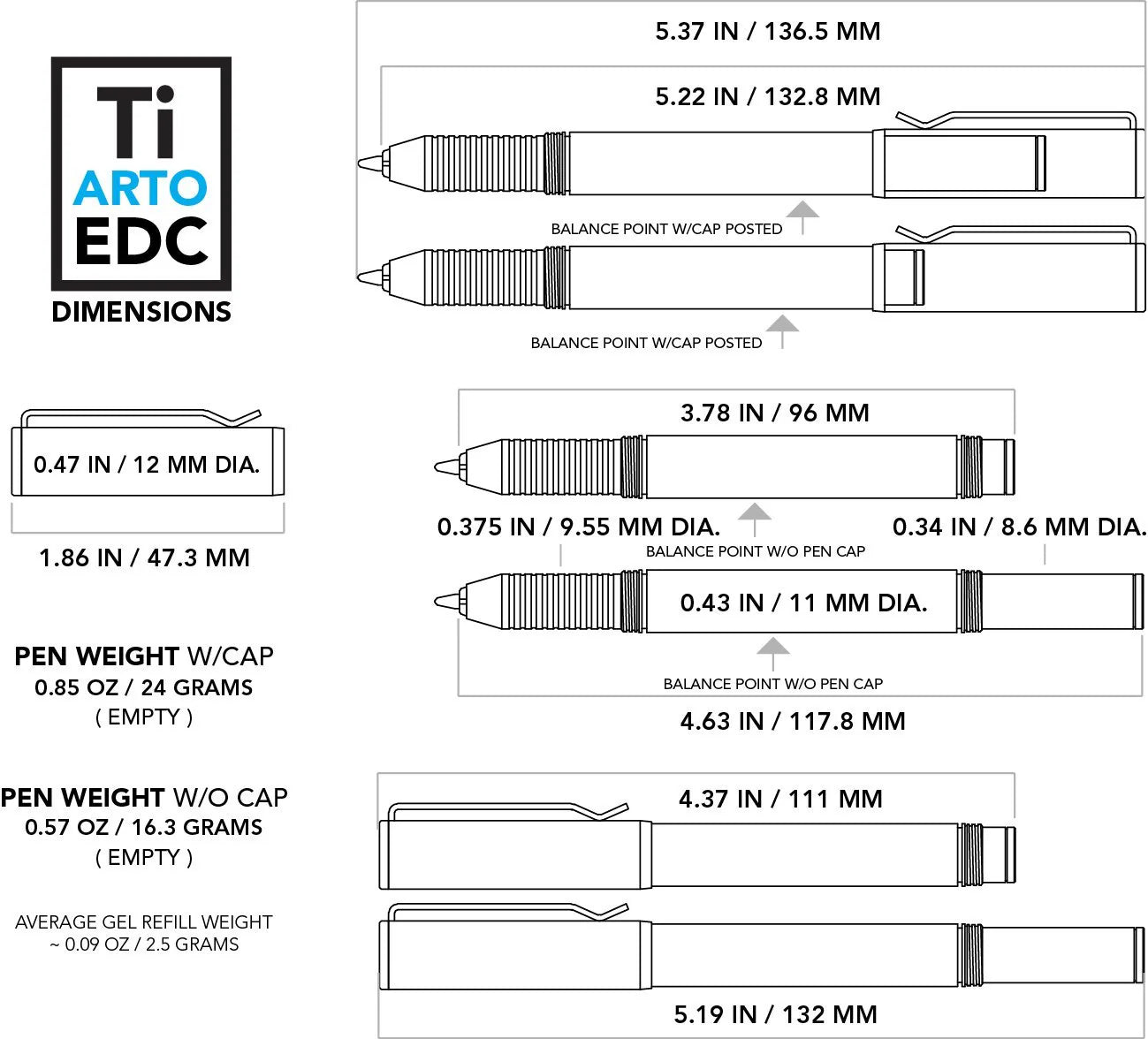 Big i Design Ti Arto EDC, Machined Raw