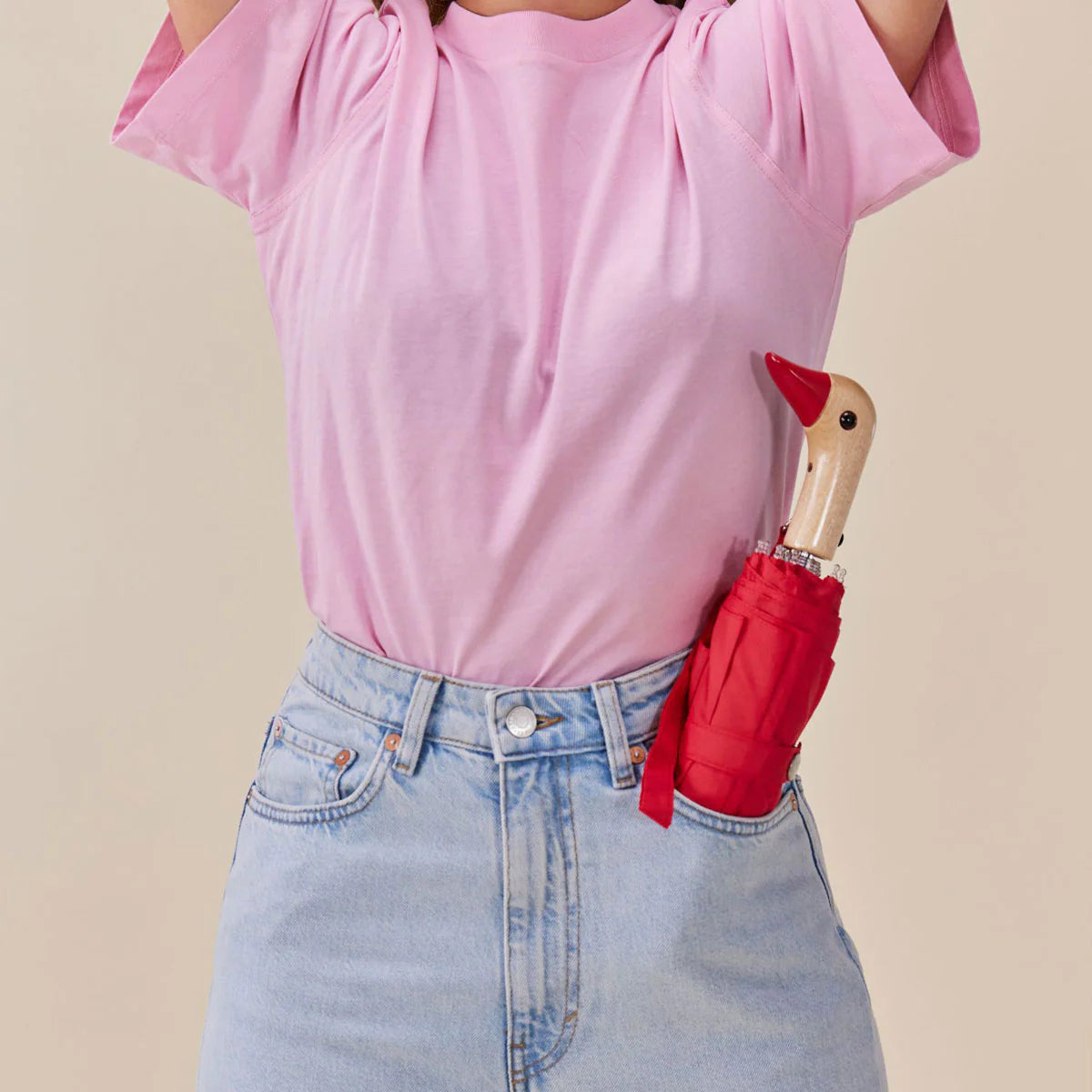 Original Duckhead Compact Umbrella, Tomato Red