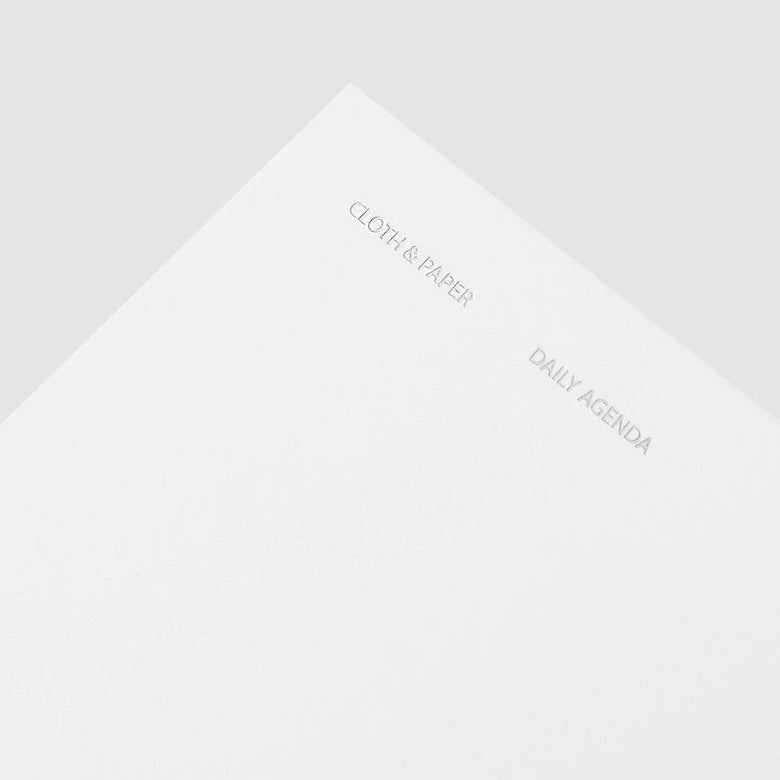 Cloth & Paper Travel Notebook A5 Slim, Daily Agenda Aspen