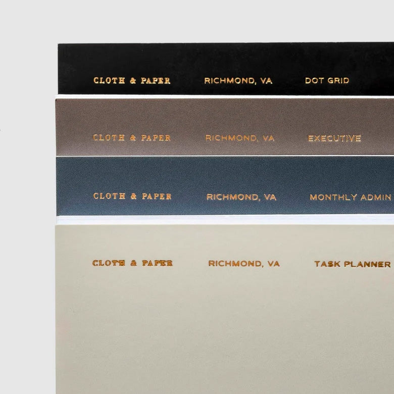 Cloth & Paper Travel Notebook Pocket Plus, Executive Cafe Noir