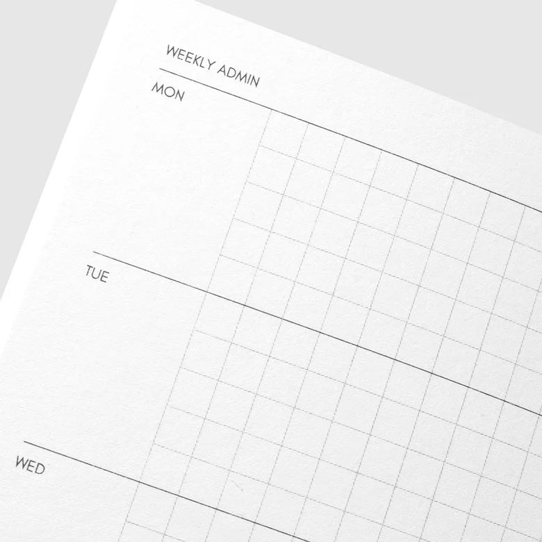 Cloth & Paper Travel Notebook Pocket Plus, Weekly Admin Macchiato