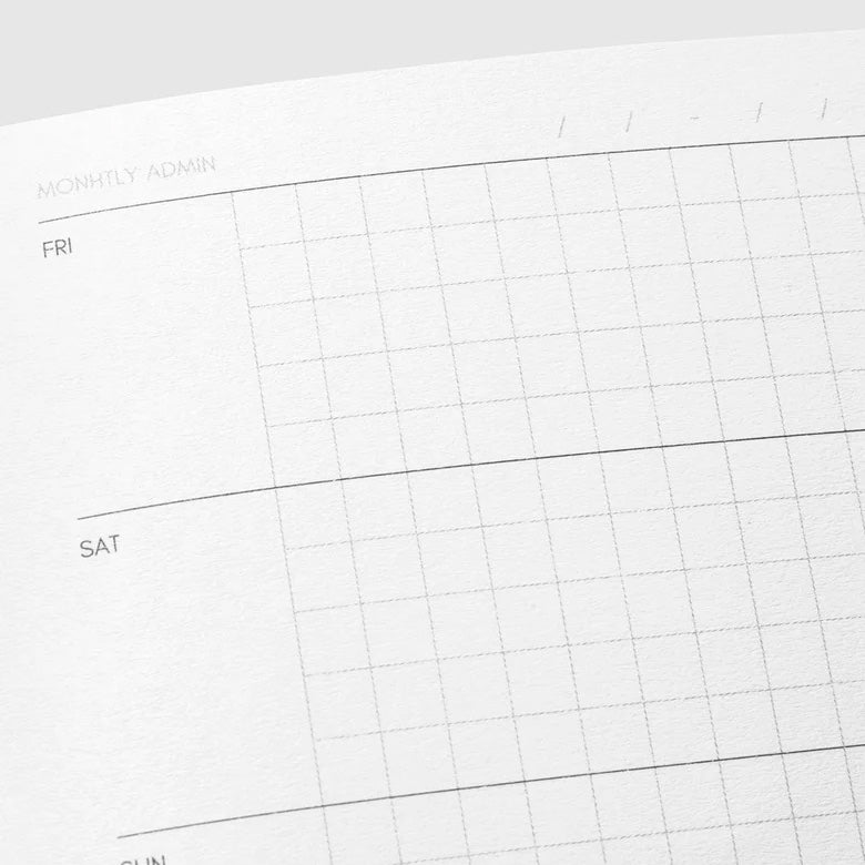 Cloth & Paper Travel Notebook Pocket Plus, Weekly Admin Macchiato