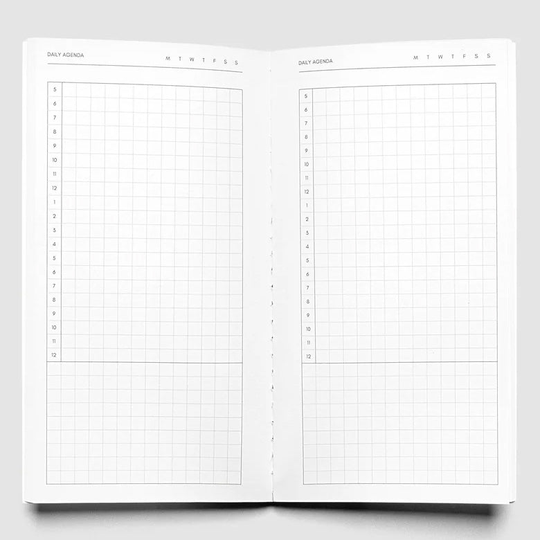 Cloth & Paper Travel Notebook Pocket Plus, Daily Agenda Aspen