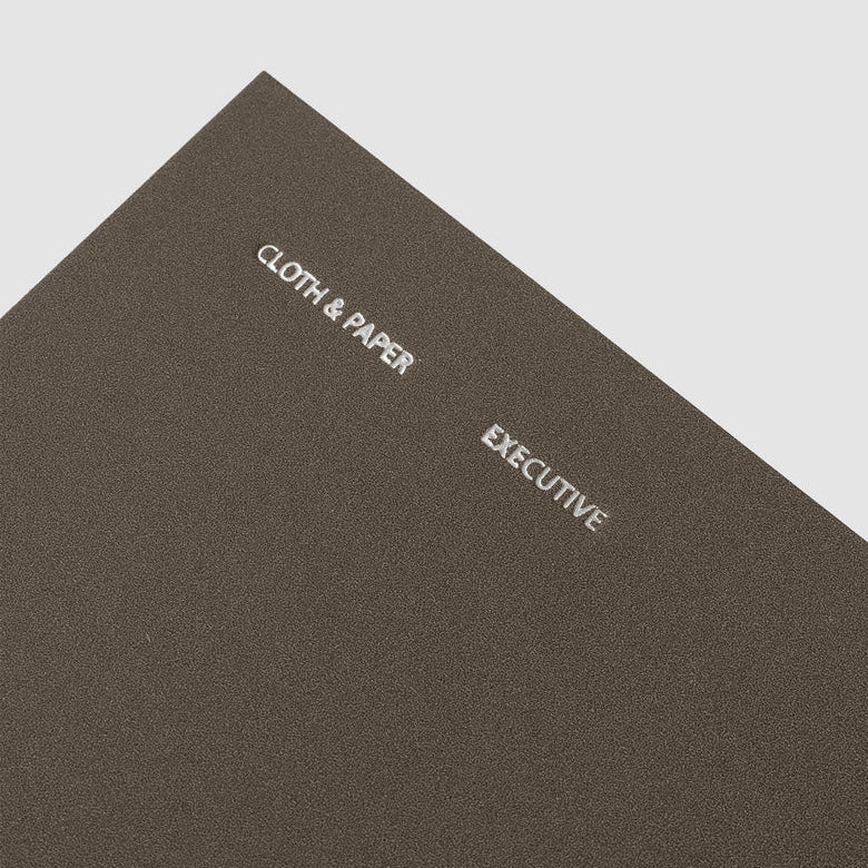 Cloth & Paper Travel Notebook Pocket Plus, Executive Cafe Noir