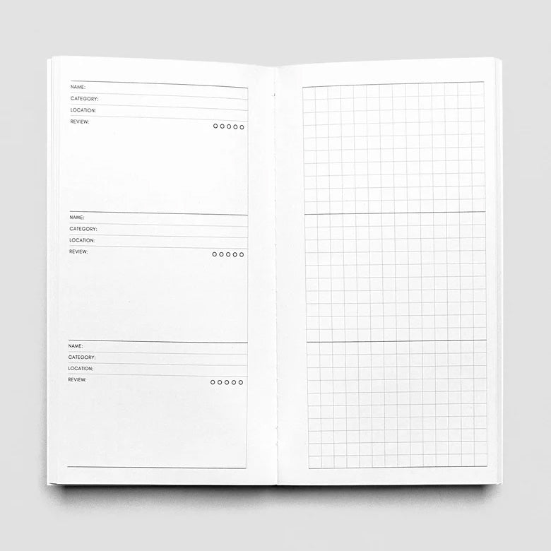 Cloth & Paper Travel Notebook Pocket Plus, Experience Tracker Walnut