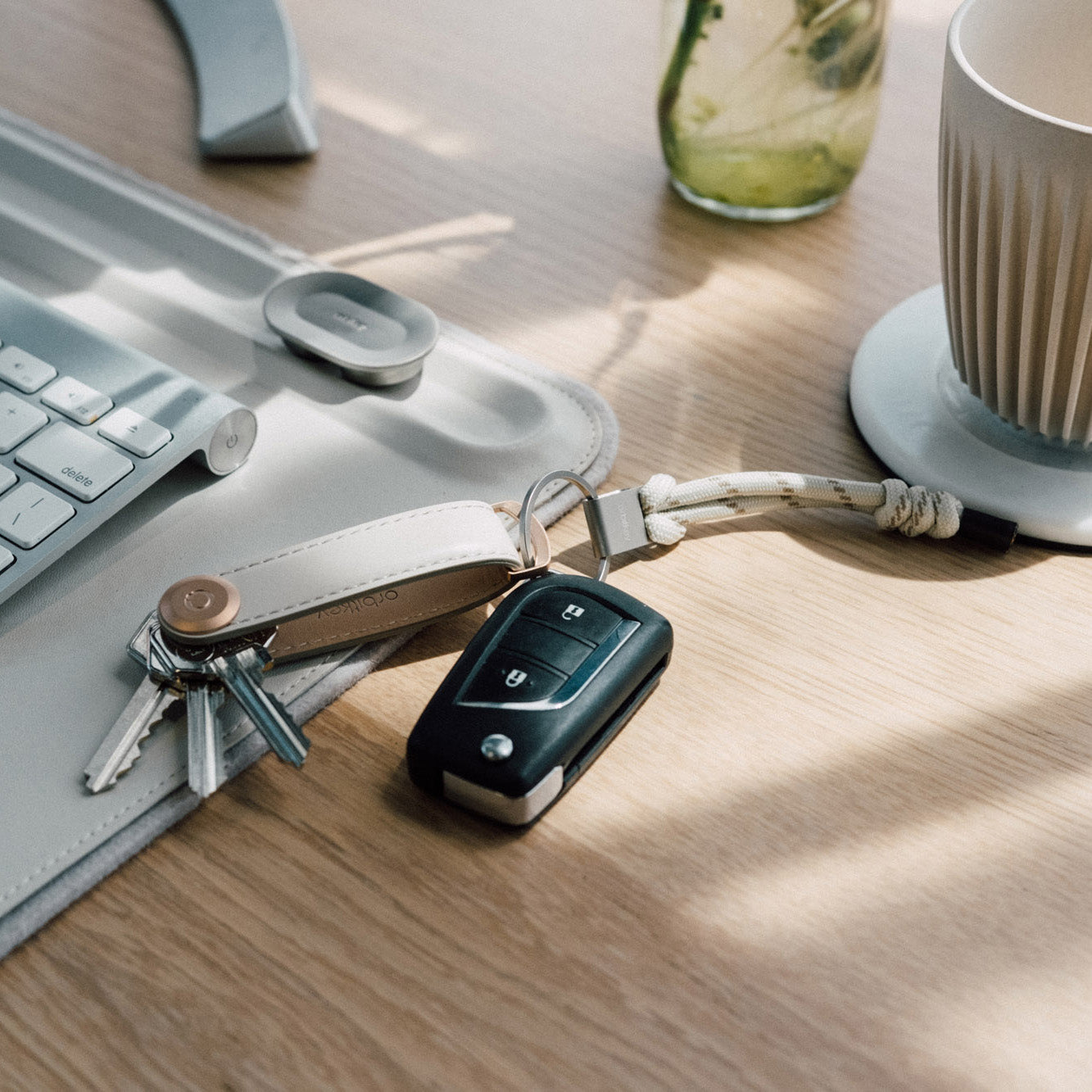 Orbitkey Urban Loop Keychain, Stone