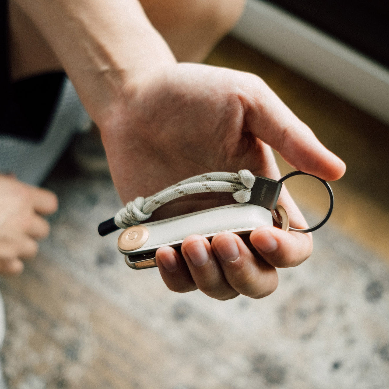 Orbitkey Urban Loop Keychain, Stone