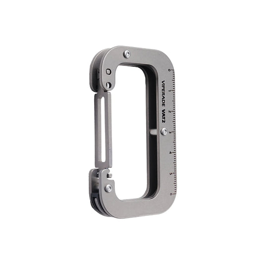 Viperade VAT2 Titanium EDC Utility Hook & Keychain clip, Sandblasted