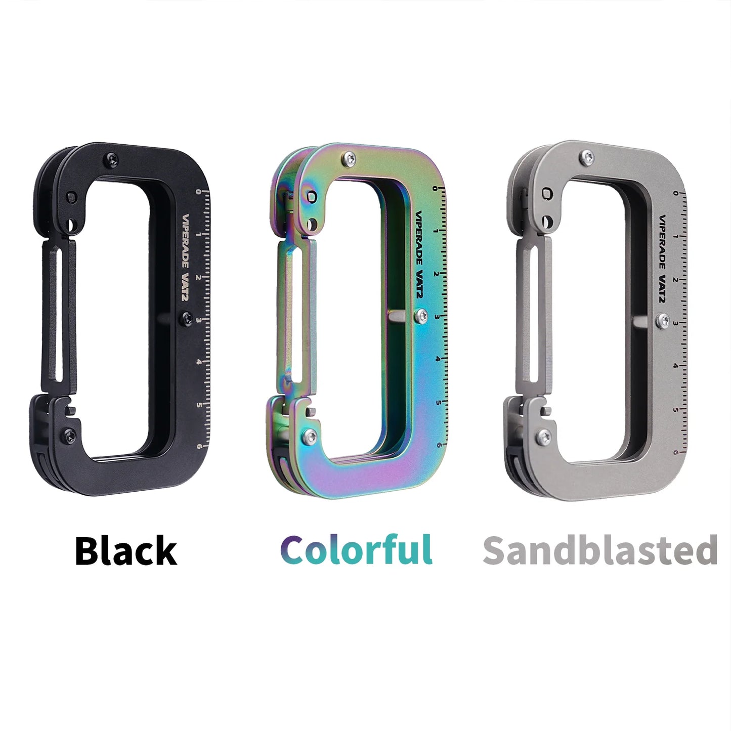Viperade VAT2 Titanium EDC Utility Hook & Keychain clip, Colorful