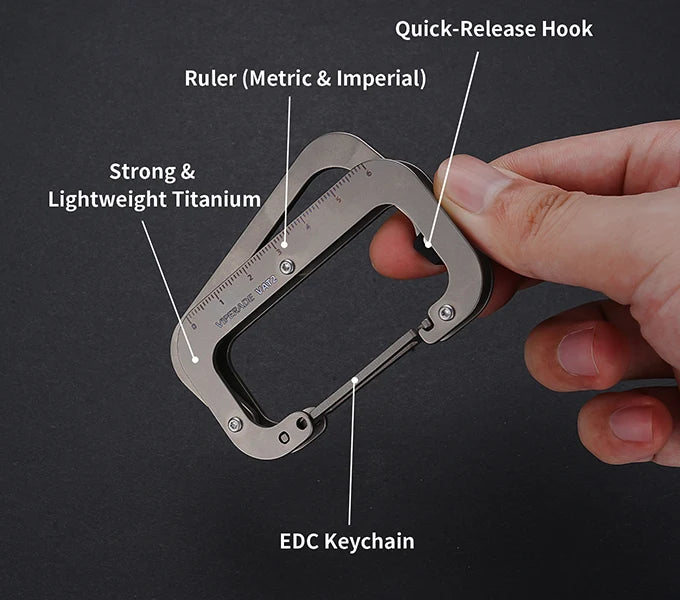 Viperade VAT2 Titanium EDC Utility Hook & Keychain clip, Colorful