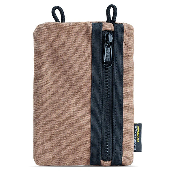 Viperade VE1-OW EDC Pouch, Waxed Canvas Pocket Organizer, Tan