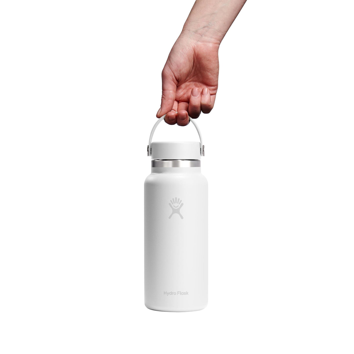 Hydro Flask Wide Mouth Bottle Flex Cap 32oz, Tonal White