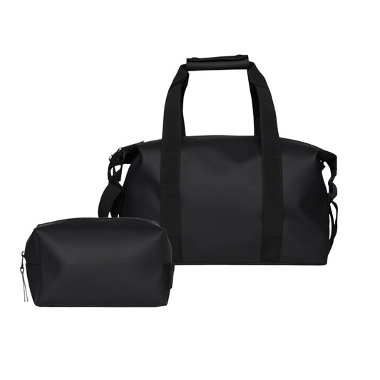 Rains Weekendbag & Washbag Black (sølvfarget gaveeske)