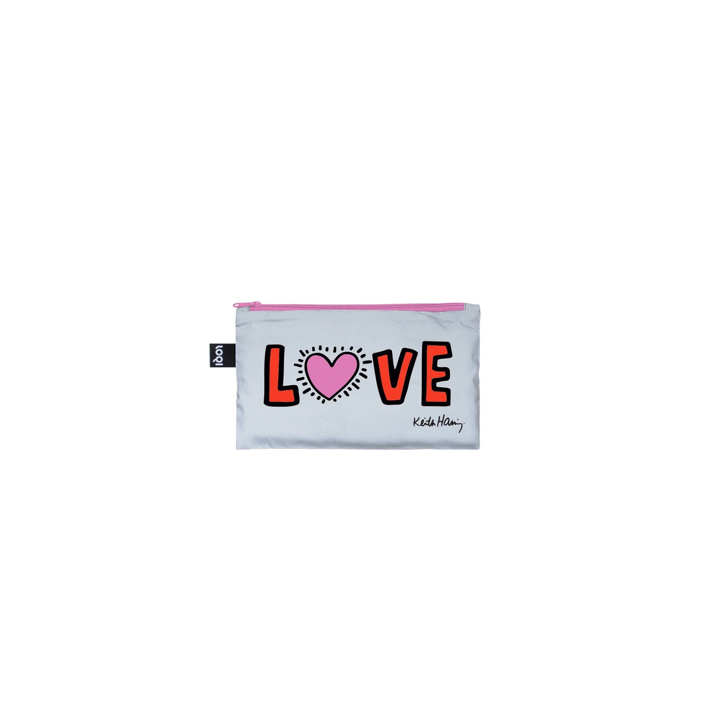 LOQI Keith Haring Dog, Heart, Love Reflective Zip Pockets
