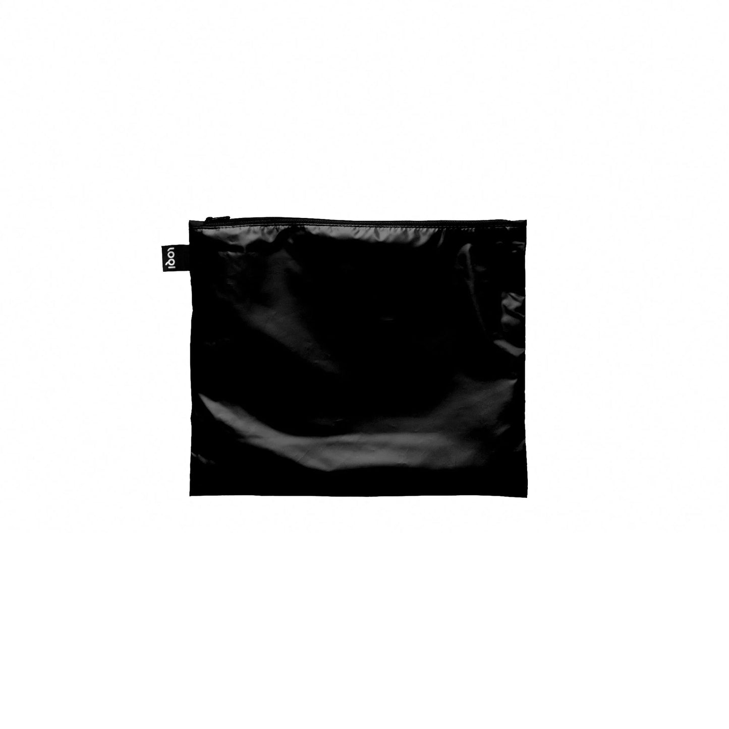 LOQI Metallic Black Zip Pockets