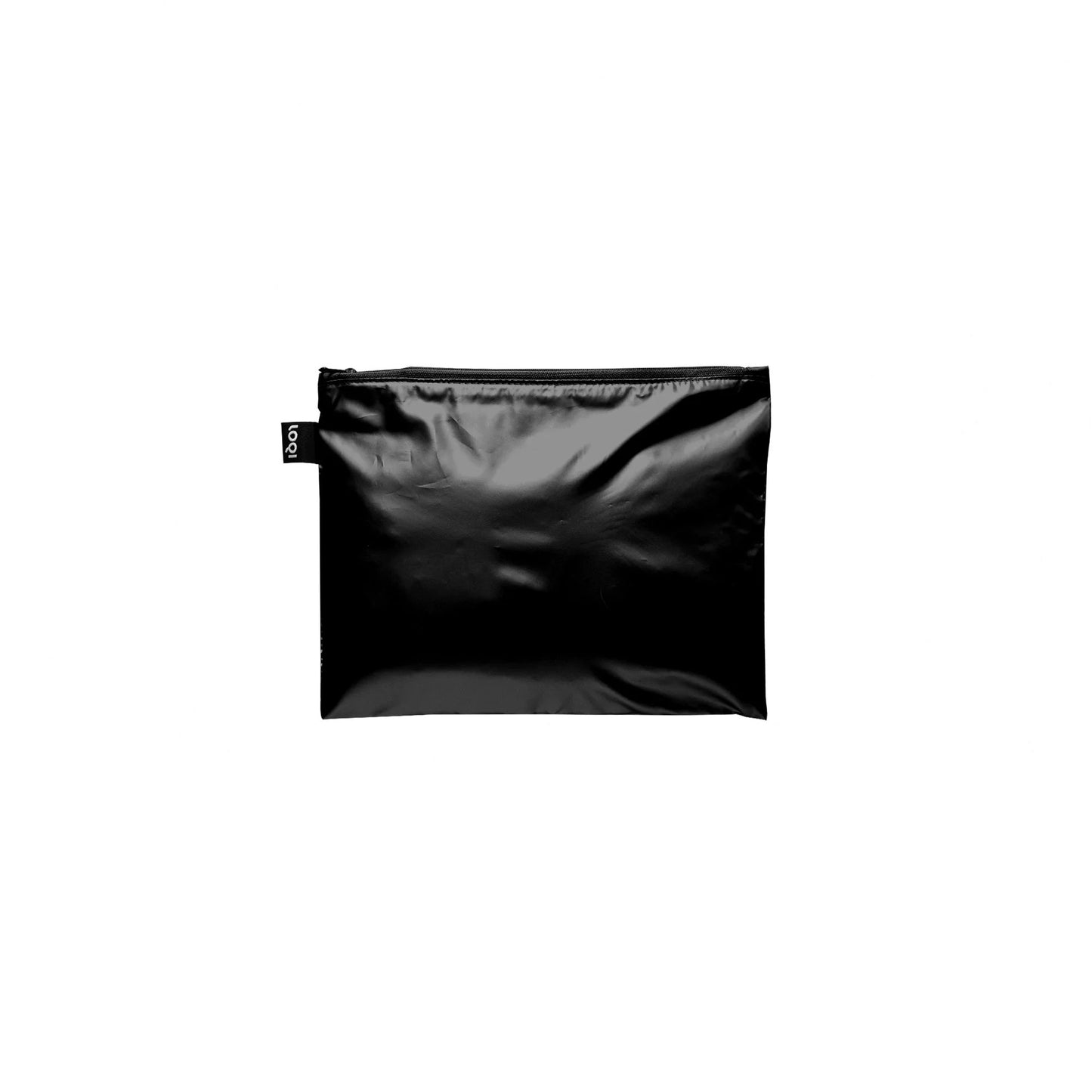 LOQI Metallic Black Zip Pockets
