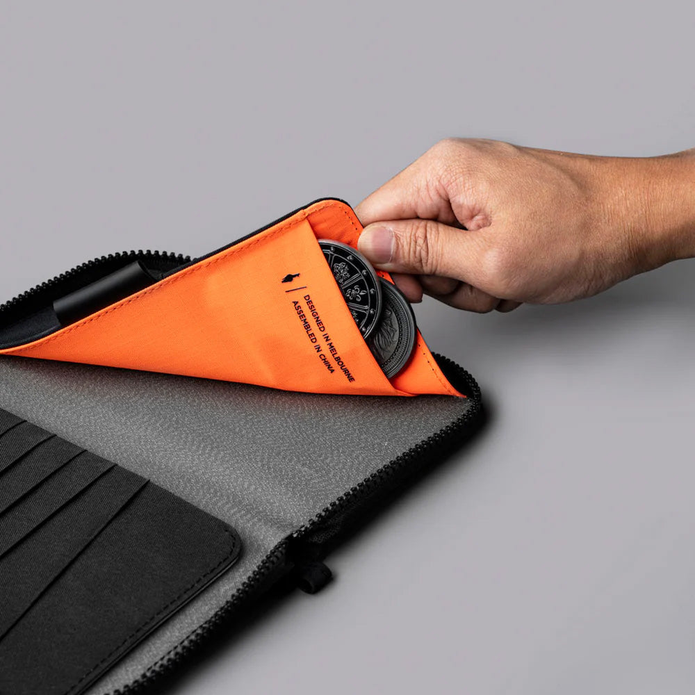 ALPAKA Zip Passport Wallet Axogrid 300D, Black