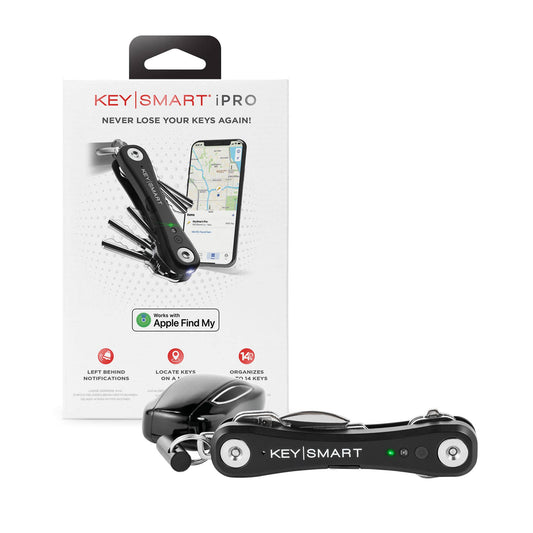KeySmart® iPro Works with Apple Find My, Black