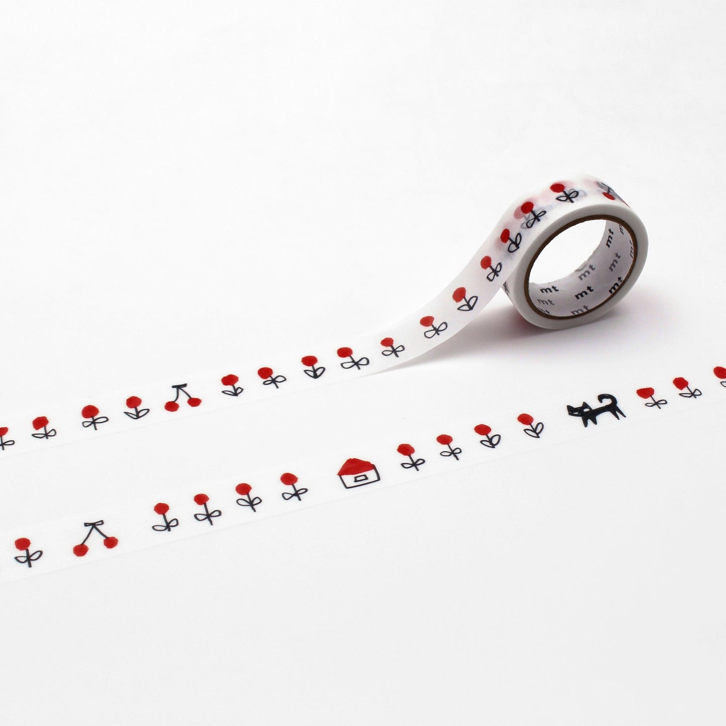 Mt masking tape Mt x Makoto Matsubayashi 15mm Washi Tape, Black Cat