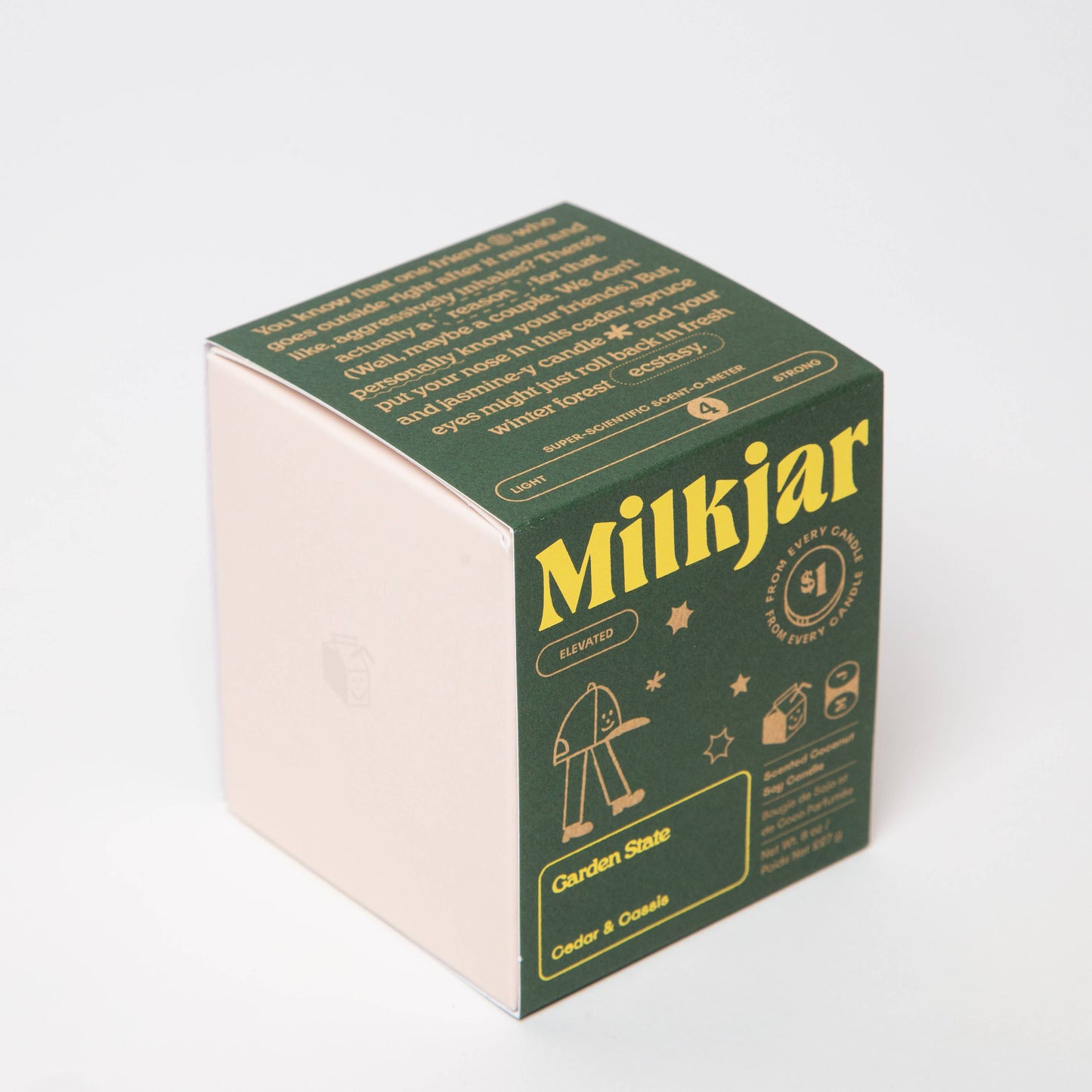 Milk Jar Candle Co. Garden State - Cedar & Cassis Coconut Soy, 8oz