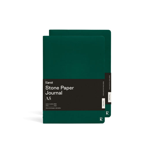 Karst Stone Paper Journal Twin Pack A5, Forest