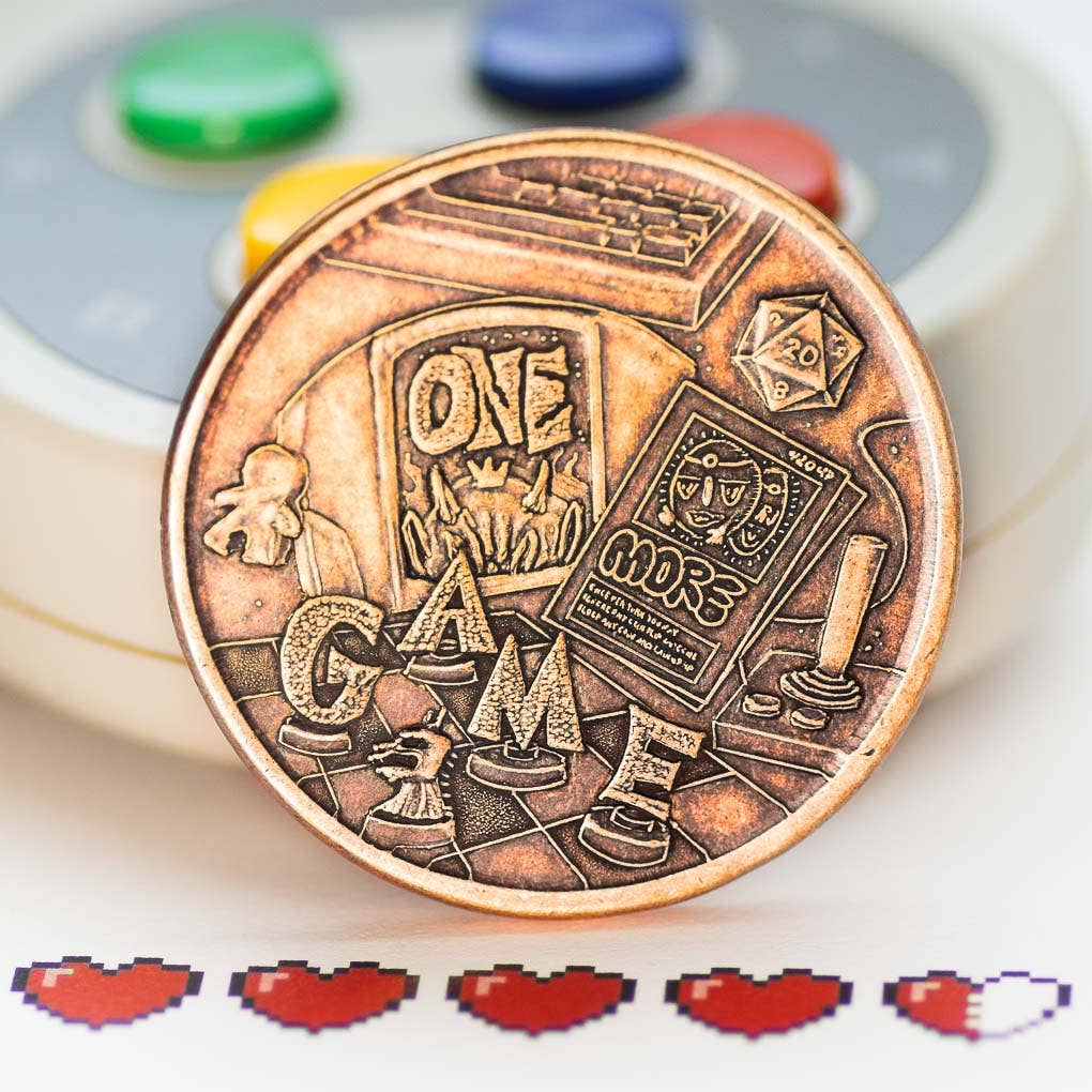 Shire Post Mint One More Game / Go to Bed Copper Decision Maker Coin