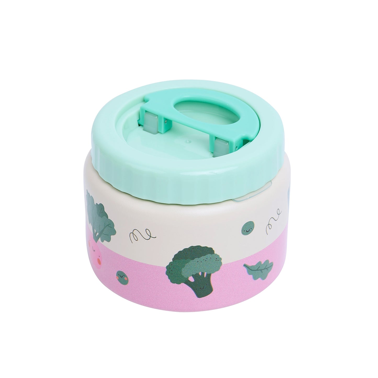 The Cotton Cloud Stainless Steel Thermo Food Jar 350ml, Veggie Pals