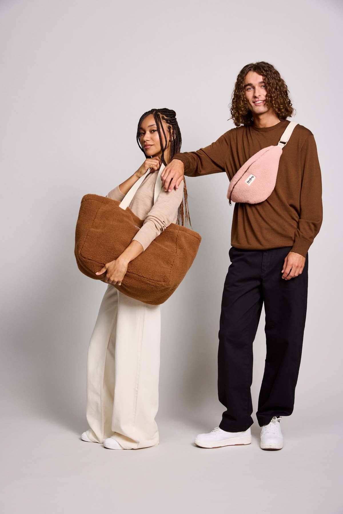 Hindbag Claude Teddy Tote Bag, Brown