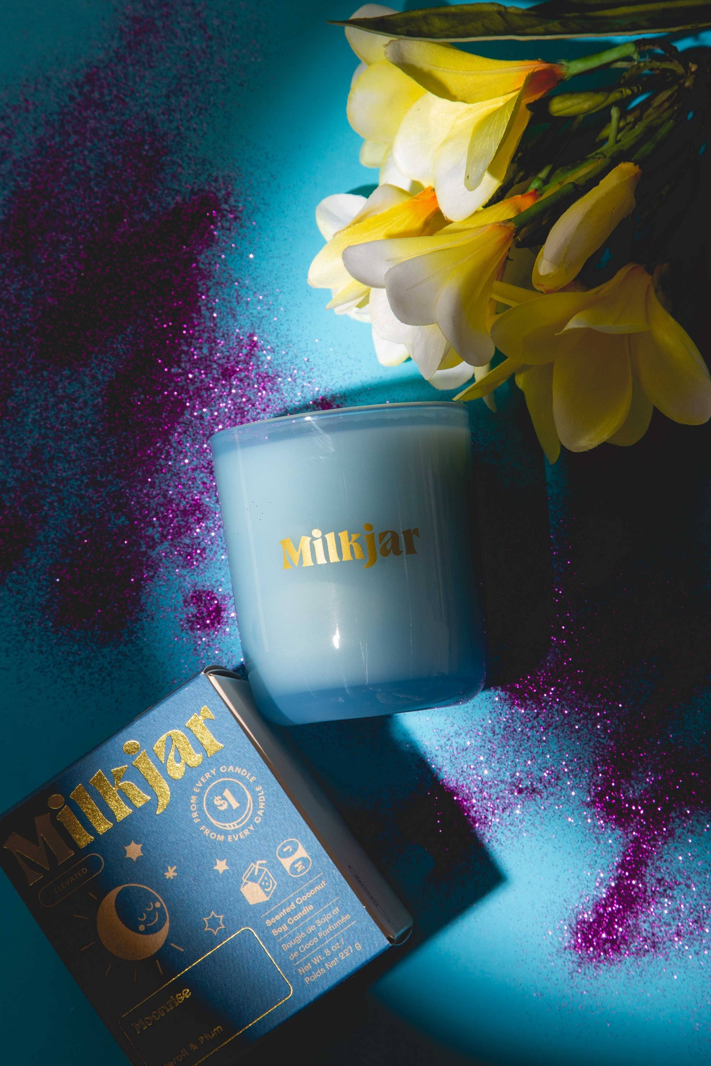 Milk Jar Candle Co. Moonrise - Neroli & Plum Coconut Soy, 8oz