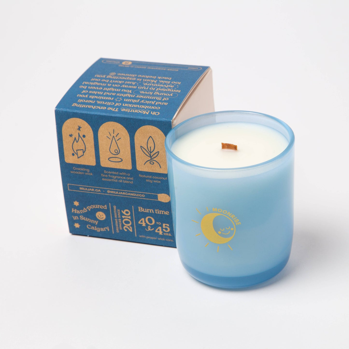 Milk Jar Candle Co. Moonrise - Neroli & Plum Coconut Soy, 8oz