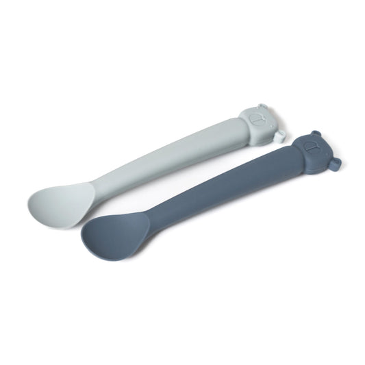 The Cotton Cloud Ergonomic Silicone Spoon Set Lili, Indigo