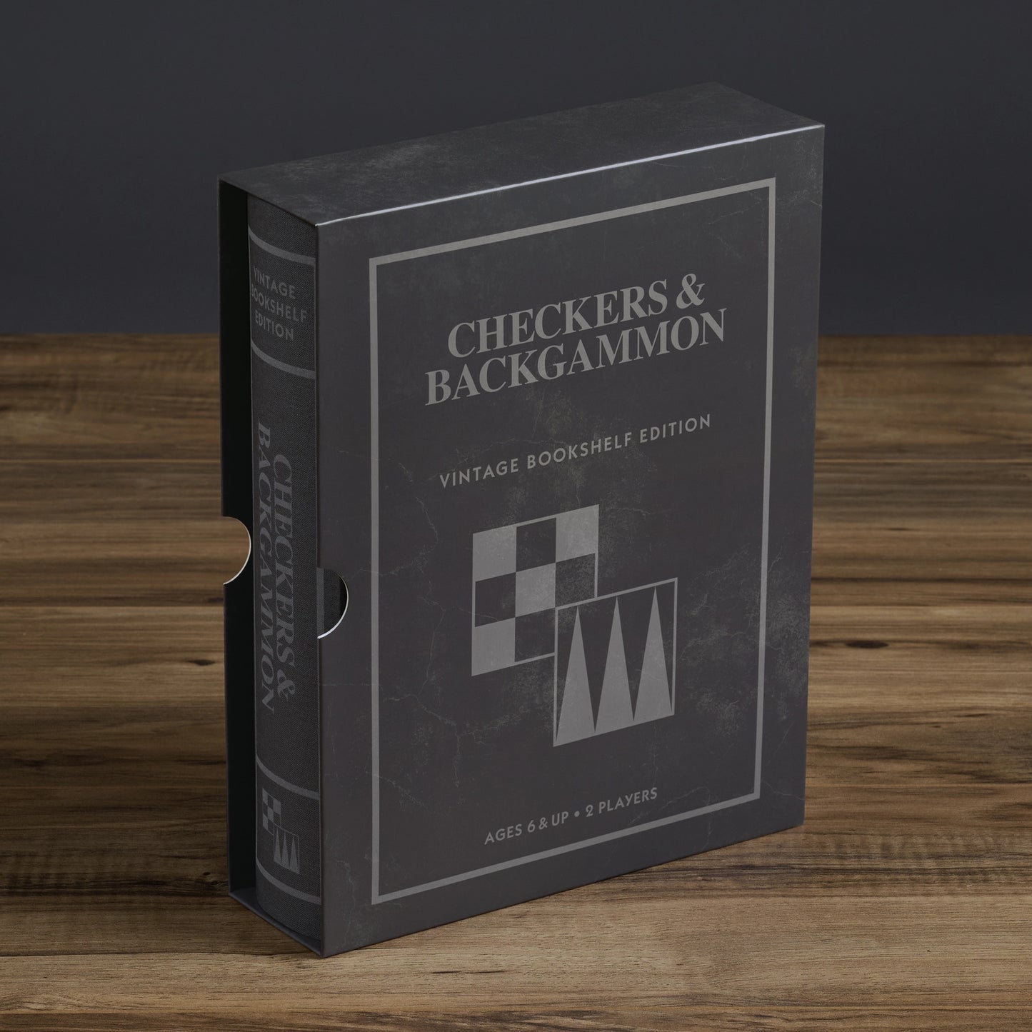 WS Game Company Vintage Bookshelf Edition, Checkers & Backgammon