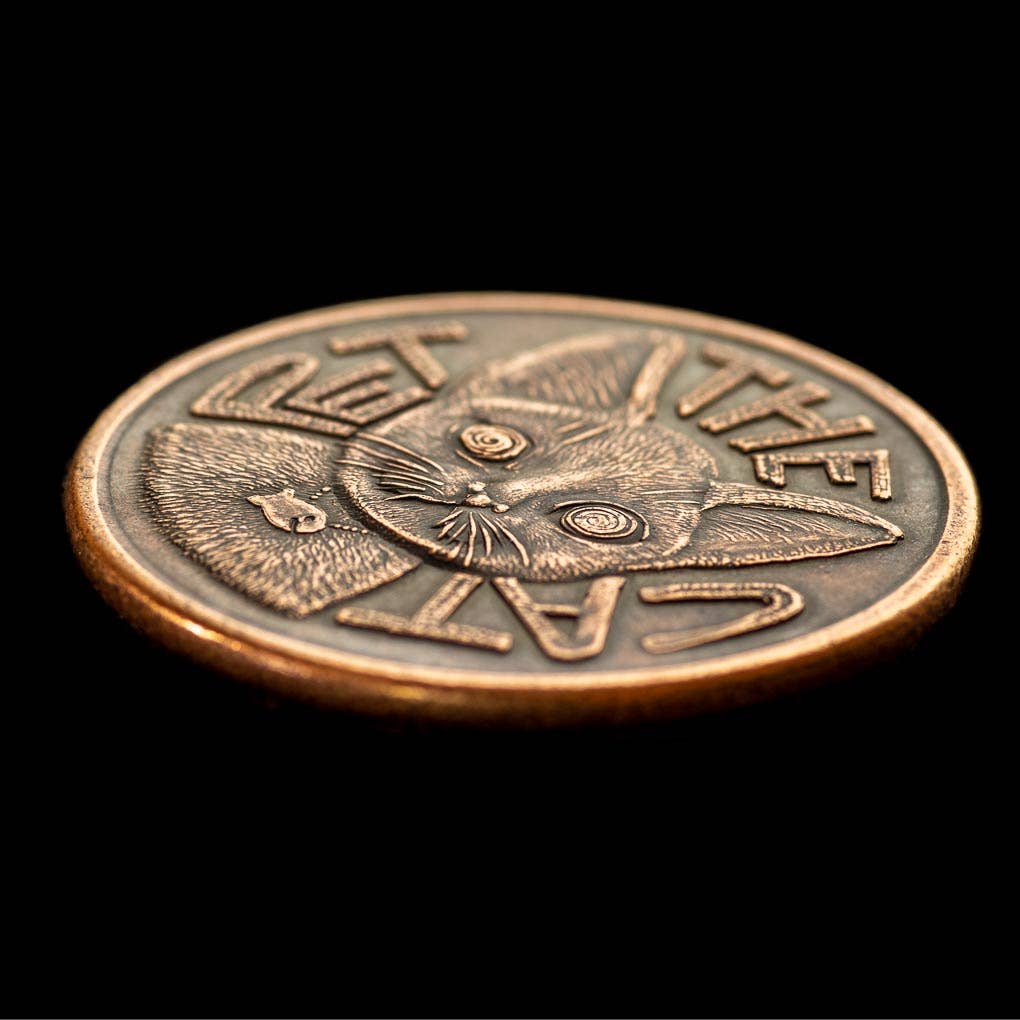 Shire Post Mint Pet the Cat / Flip Again Copper Decision Maker Coin