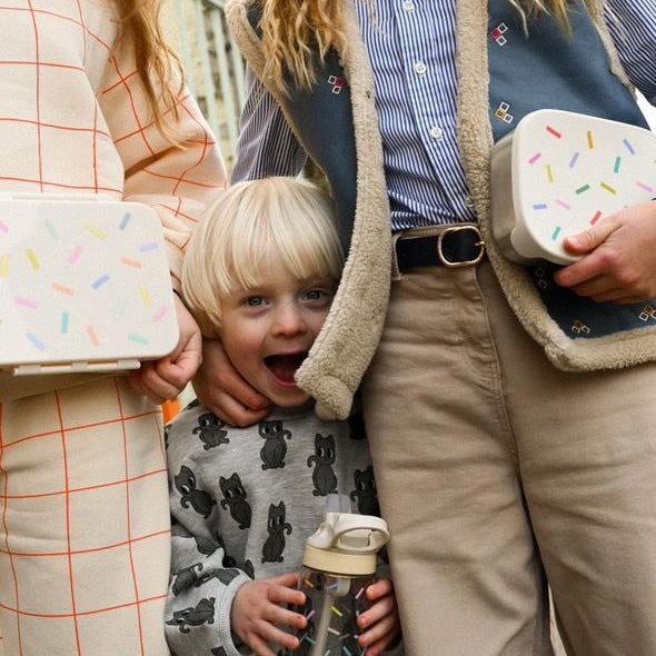 The Cotton Cloud Stainless Steel Lunchbox with Removable Compartments, Confetti